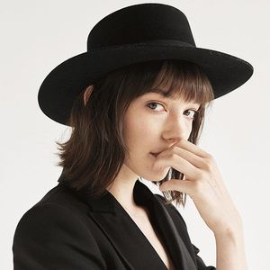 Janessa Leone Gabrielle black wool hat!